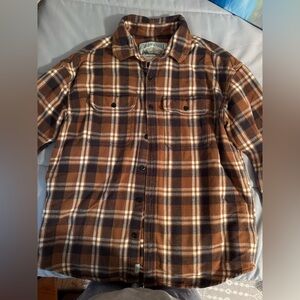 American Eagle Outfitters Brown Plaid Shirt